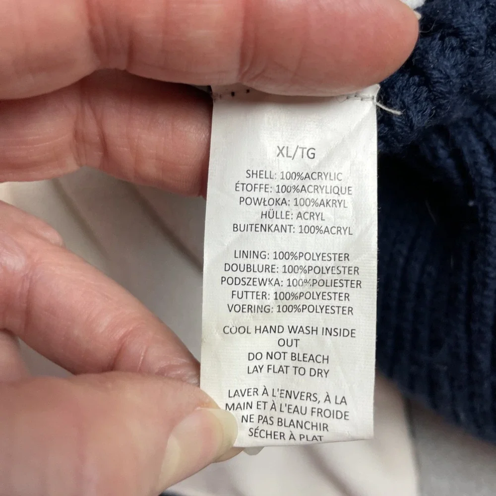 Telluride Clothing Co Dog Sweater Size XL Navy Beige Fair Isle Nordic Winter